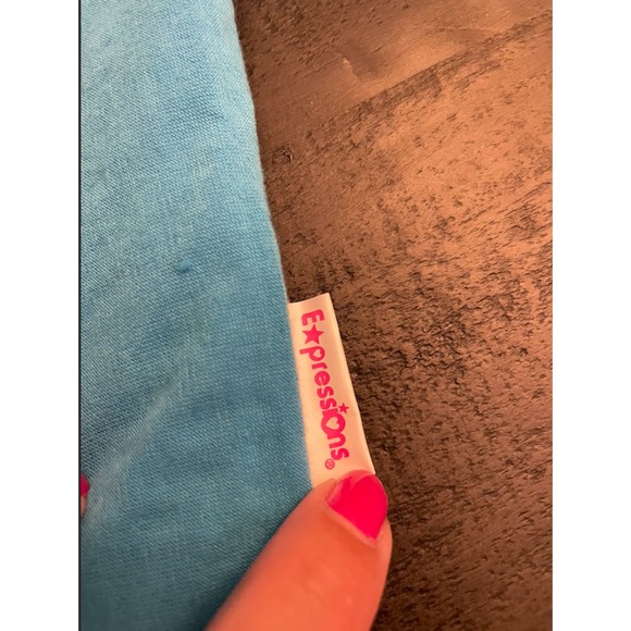 Mini Tote with Pouch-Embroidered and Glitter-Peace - Picture 6 of 15